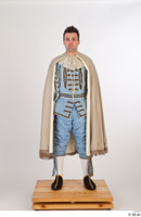  Photos Man in Historical Baroque Suit 2 Baroque a poses beige cloak medieval Clothing whole body 0001.jpg